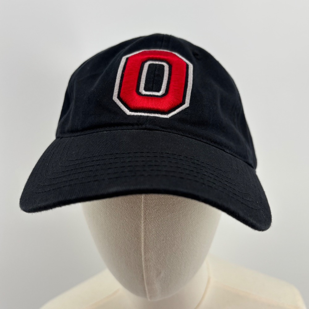 Ohio State‎ Buckeyes OSU Baseball Cap Hat Black Red Embroidered Logo Size Large